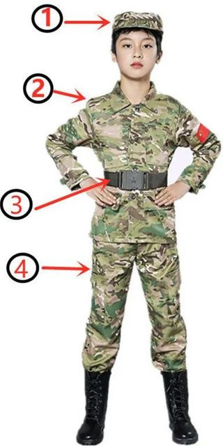 Camouflage Kostüm Armee Soldat Verkleidungskostüm, ab 3 Jahre - Bild 1