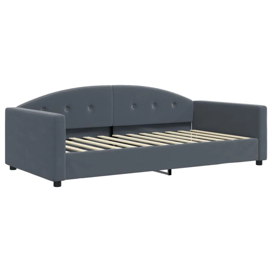 vidaXL Tagesbett aus Samt in Anthrazit, B/T/H: 200 x 100 x 75 cm - Bild 2