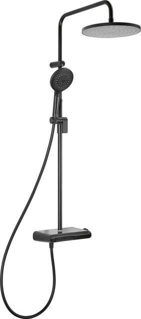 baliv Überkopfbrause-Set KBS-25.440 Thermostat-Duscharmatur mit Regendusche und Handbrause in Schwarz Matt - Bild 1