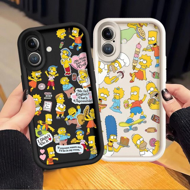 The Simpsons Handyhülle für iPhone 12 11 13 14 15 16 Pro Max und weitere Modelle, weiche Schutzhülle, Multicolor - Bild 1