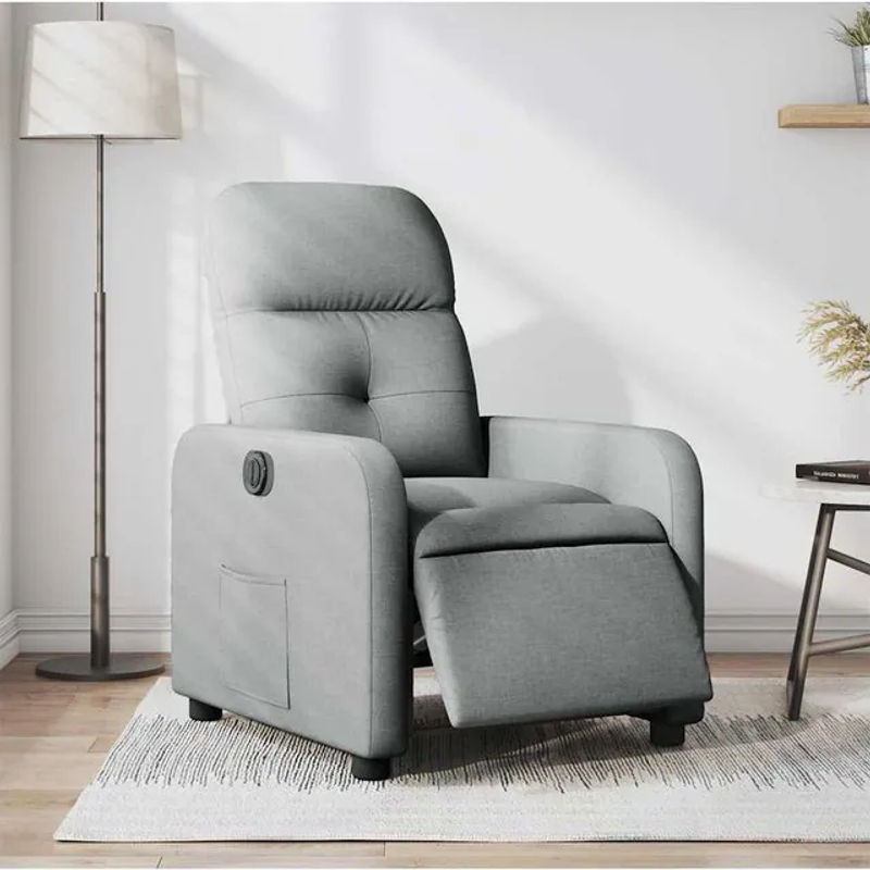 Vidaxl Elektrischer Relax-Sessel in Grau mit Stoffbezug im modernen Design - Bild 1