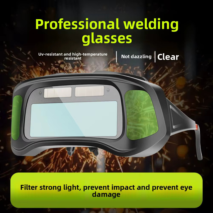 WIG Pro Auto-Darking-Schweißbrille in Schwarz mit vollem Augenschutz und blendfreier Anti-Bogen-Anti-Blitz-Funktion - Bild 2