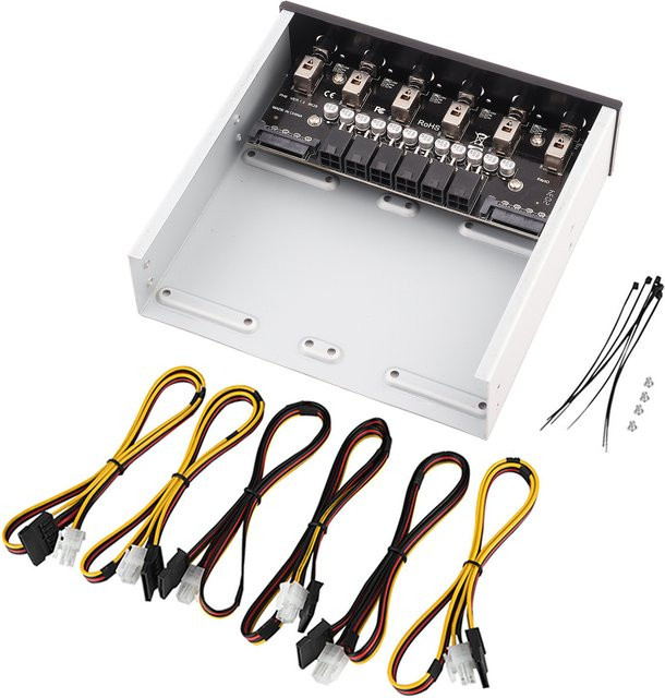 Arealer HDD Power Controller SATA Drive Switcher für Desktop PC in Schwarz - Bild 1