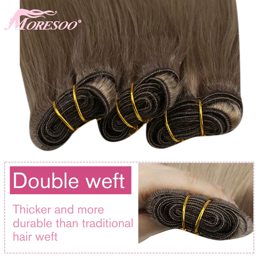 Moresoo Remy Haar Extensions, Balayage, Gerade, Damen - Bild 3