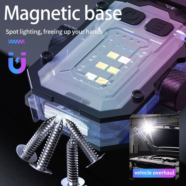ESMARTER Mini LED Schlüsselanhänger Licht mit Magnet und Hutclip für Outdoor Camping und Angeln - Bild 1