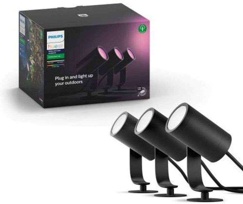 Philips Hue Lily LED-Gartenspot Basis-Set White & Color Ambiance Schwarz 24W RGBW - Bild 2