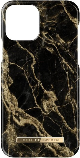 Fashion Case Handyhülle für Apple iPhone 13 in Golden Smoke Marble mit Schwarz und Gold - Bild 1