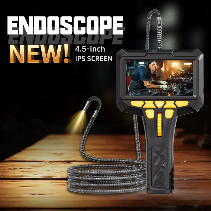LAFOCH Industrie-Endoskop mit 4,5-Zoll-Bildschirm, 360 Grad rotierbar, HD-Linse (6mm/3,9mm), wasserdicht für Autoreparatur und Kanalisation - Bild 2