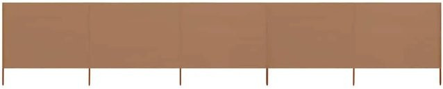 vidaXL 5-teiliges Windschutzgewebe in Taupe, B: 600 cm, H: 80 cm - Bild 1