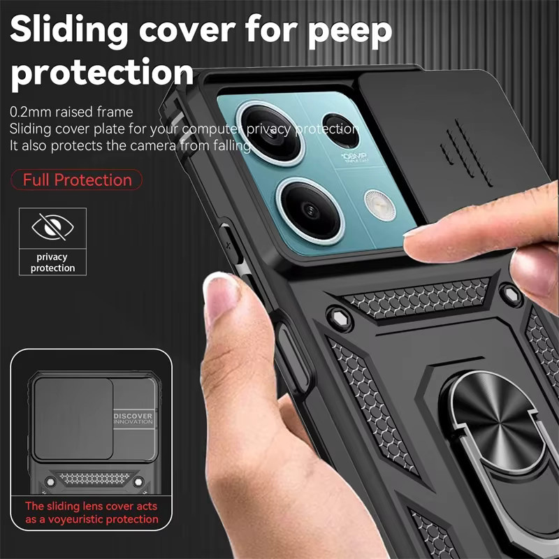 Schutzhülle für Xiaomi Poco X6 5G mit Ständer und Heavy Duty Rüstung in Schwarz und Rot - Bild 5