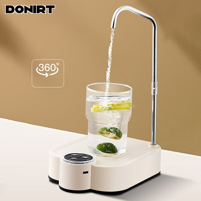 Donirt Intelligente elektrische Wasserpumpe in Schwarz, wiederaufladbarer automatischer Wasserspender für Gallonen und Wasserflaschen - Bild 1