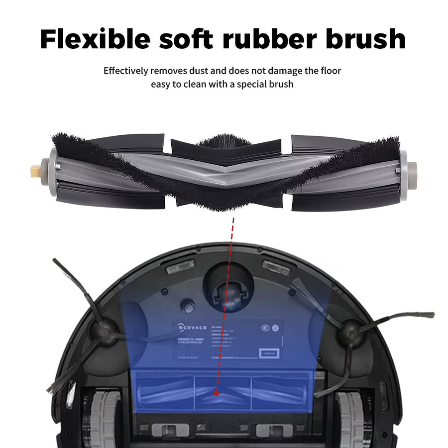 Ecovacs Ersatzteil-Set für Deebot T10 TURBO, OMNI, X1 TURBO, X1S PRO mit Staubbeuteln, Wischtüchern, Vakuumfiltern, Hauptseitenbürsten und Bürstenabdeckung - Bild 2