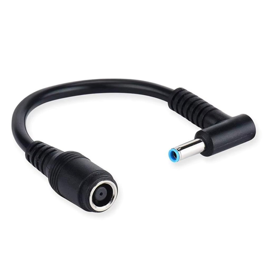 DC-Ladegerät-Konverter Ersatz-Adapter Anschlusskabel für HP und Dell mit Blue Tips, 7,4 mm bis 4,5 mm, Schwarz und Blau - Bild 2