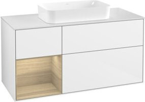 V&B Waschtischunterschrank Finion in Weiß glänzend lackiert, B/T: 120 x 60 cm - Bild 1