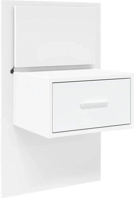 vidaXL Wand-Nachttisch mit integrierter LED-Beleuchtung in Weiß für dein Schlafzimmer - Bild 1