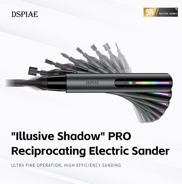DSPIAE ES-A PRO Illusive Shadow, elektrischer Schleifer, Schwarz - Bild 1