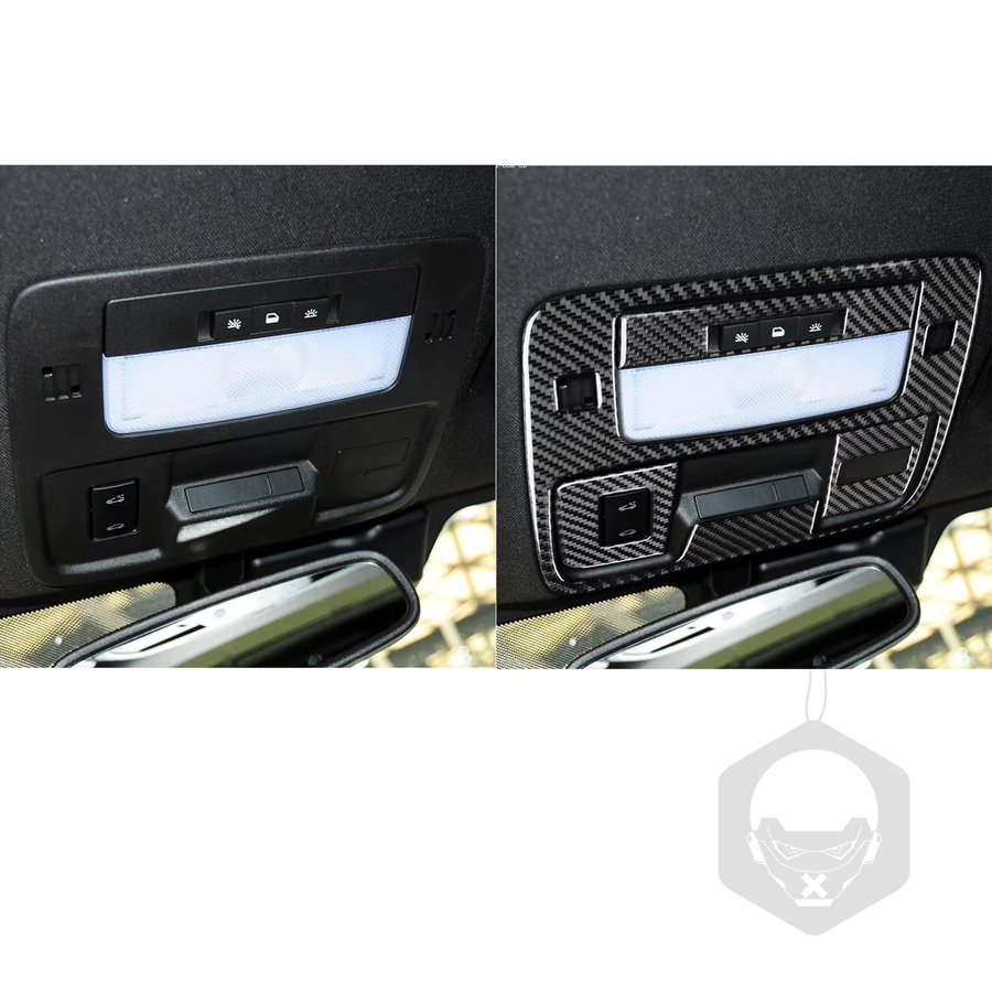 RRX CARBON Dekorative Carbon-Abdeckung für das Leselicht-Panel von Chevrolet Camaro 5. Generation 2010-2015 in Schwarz - Bild 3