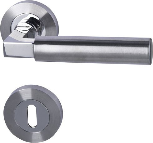 ALPERTEC Rosettengarnitur Solid 2 aus Edelstahl in Silber - Bild 1