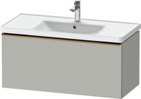 Duravit Waschtischunterschrank D-Neo, wandhängend, Grau matt, B/T/H: 98,4 x 45,2 x 44,0 cm - Bild 1