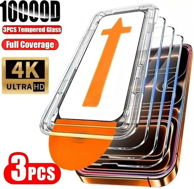 3er-Set gehärtetes Schutzglas für Samsung Galaxy S25 S24 S23 S22 Ultra Plus A56 A55 A54 A36 A33 A26 A25 A16 S21 S20 FE mit Fingerabdruck-Entsperrung, transparent - Bild 1