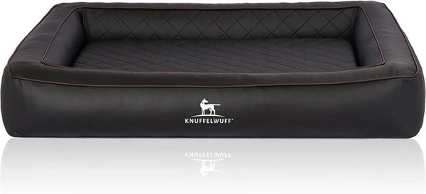 Knuffelwuff Hundebett Hampstead Orthopädisch aus Kunstleder Schwarz B: 105 cm, T: 80 cm