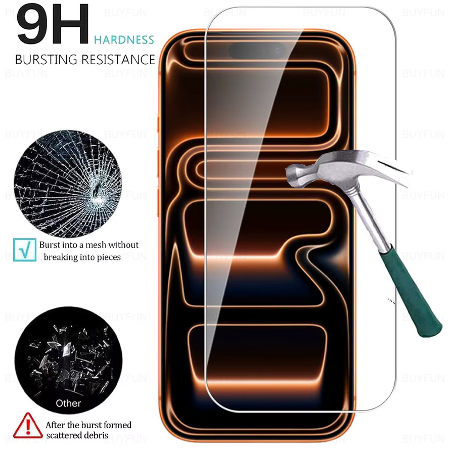 2 Stück Displayschutzfolie aus gehärtetem Glas für Apple iPhone 17 Pro Max, iPhone 17 Pro und iPhone 17 Air, transparent - Bild 5