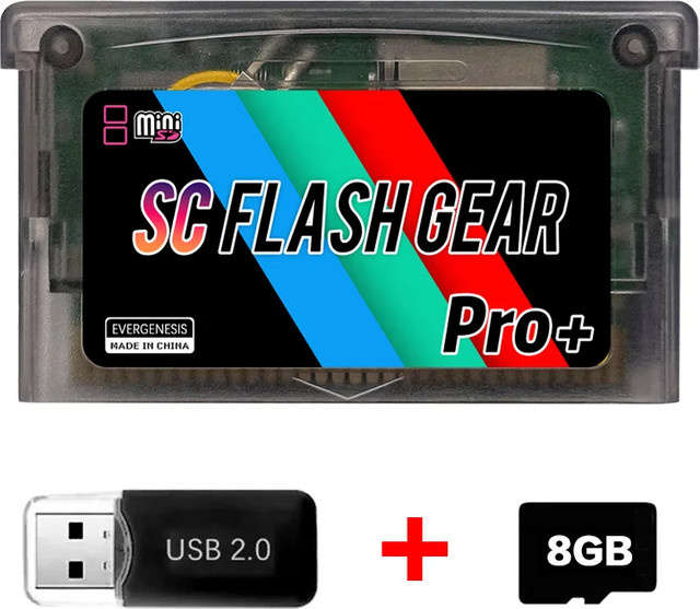 SCFW V1.5 Mini SC-Karte 1000+ in 1 Flash-Karte für GBA GBC GB NES in Purple mit Adapter und 8G TF-Karte - Bild 1