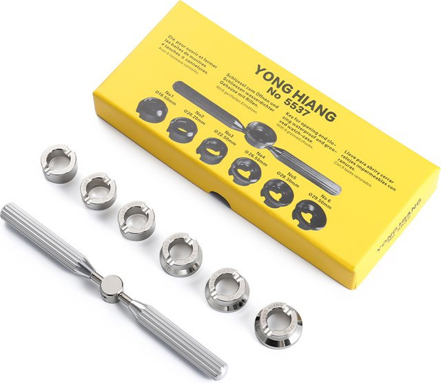 HEDAPAI Uhrenreparaturwerkzeug, 7-teilig, Edelstahl, Silber, Unisex - Bild 1