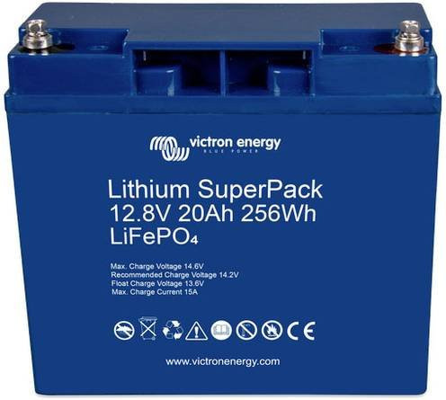 Victron Energy SuperPack Solarakku LiFePO4 12,8V 20Ah in Blau - Bild 1