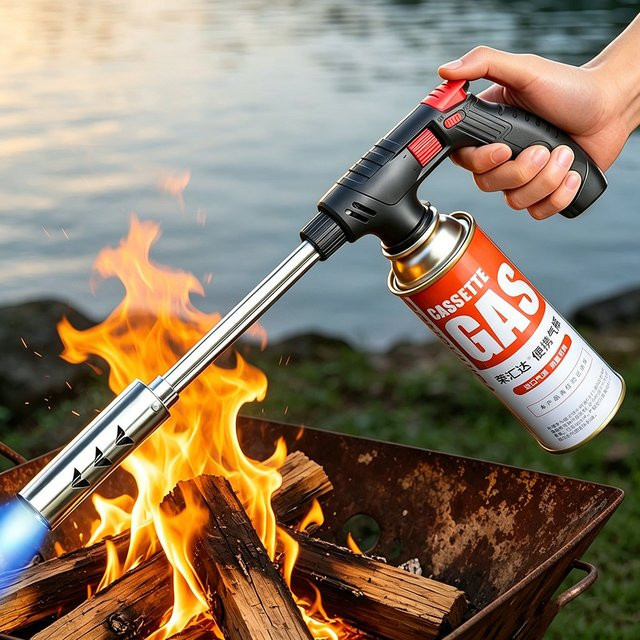 NIUXIANG Verlängerter Butanbrenner mit langem Rohr für Camping, BBQ und Handwerk - Bild 1