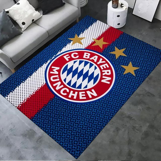 On My Love Home FC Bayern München Teppich, blau, B/H: 90 x 60 cm - Bild 1