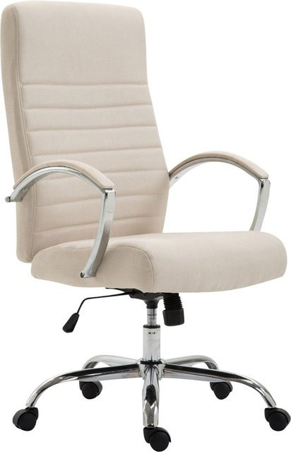 CLP Bürostuhl Valais ergonomischer Drehstuhl mit Stoffbezug in Beige, höhenverstellbar, bis 136 kg belastbar - Bild 1