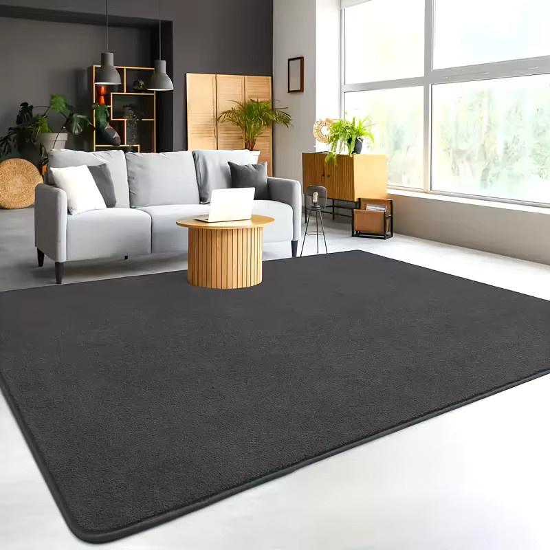 VIKAMA Korallenvlies Teppich in Schwarz für Wohnzimmer und Schlafzimmer, Rechteckig, B/T: 120 x 80 cm - Bild 4
