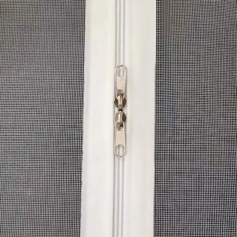 CHARM HOME Moskito Netz für Fenster und Türen mit Reißverschluss, selbstklebend, Weiß - Bild 3
