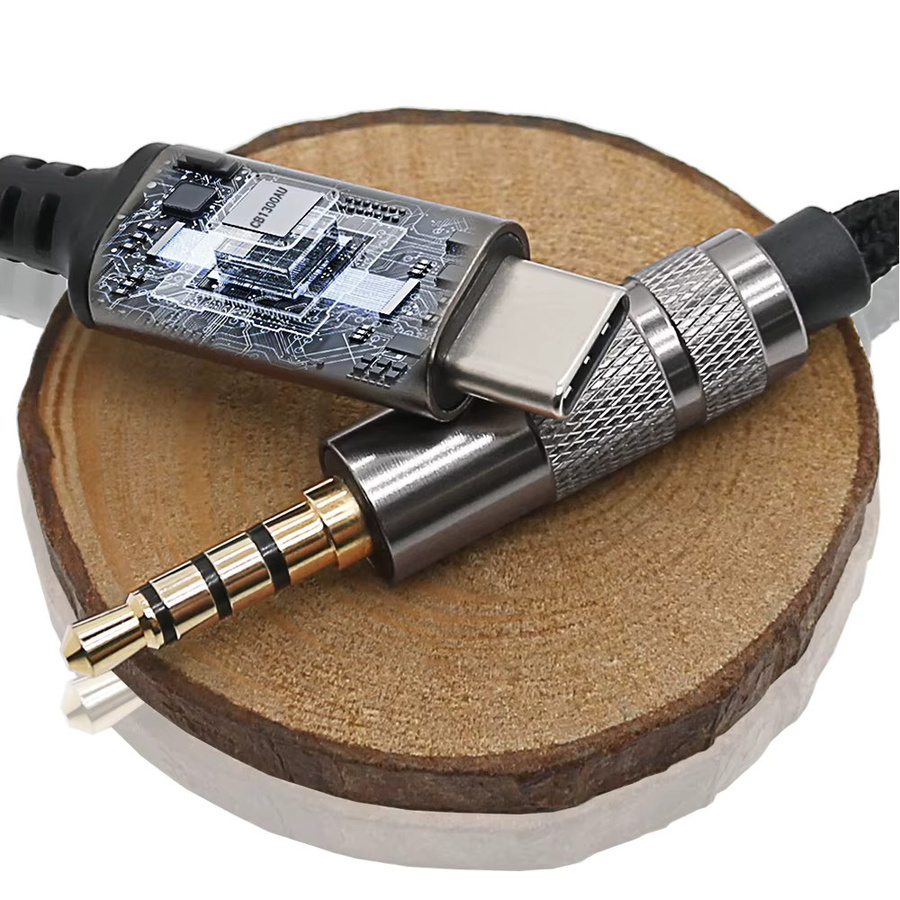 Pirole Ersatzkabel mit Mikrofon und Geräuschunterdrückung, 32-Bit Typ-C auf 3,5 mm Klinke, Schwarz, kompatibel mit IE100 400 500Pro IE200 300 600 900 sowie iPhone und Xiaomi - Bild 3
