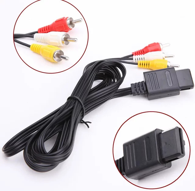 AV Composite Video Kabel 1,8 m für Nintendo 64, Gamecube und SNES - Bild 1