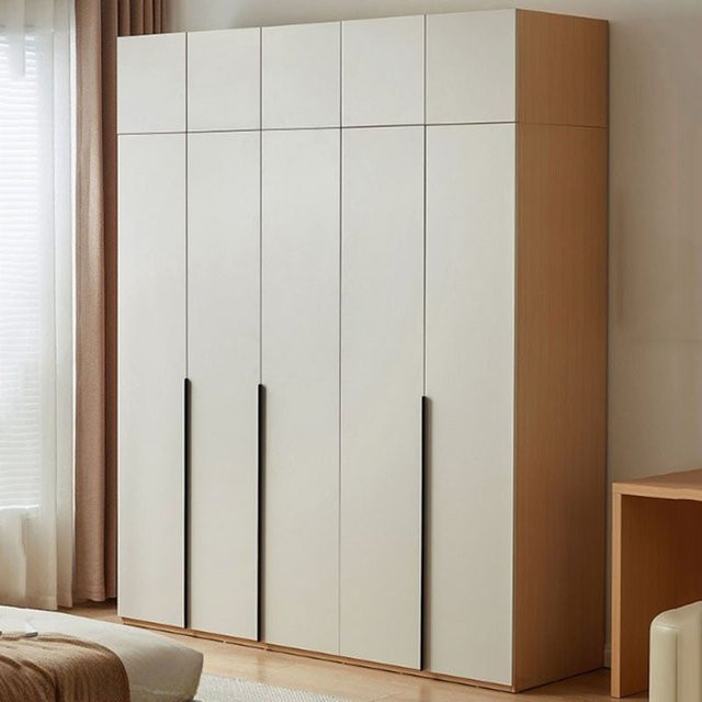 DUTRIEUX Kleiderschrank in Weiß mit mattem Finish und modernen Scharniertüren für Wohnzimmer oder Schlafzimmer - Bild 1