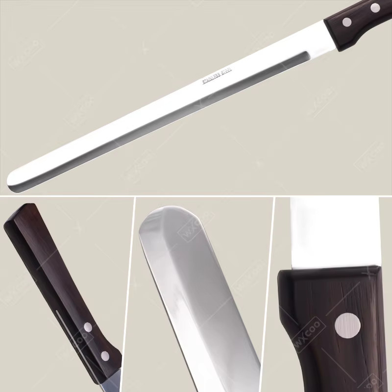 WXCOO Hammesser aus Edelstahl in Silber – Professionelles Küchenmesser und vielseitiges Fleischbeil zum Schneiden von Sushi und Fleisch - Bild 4