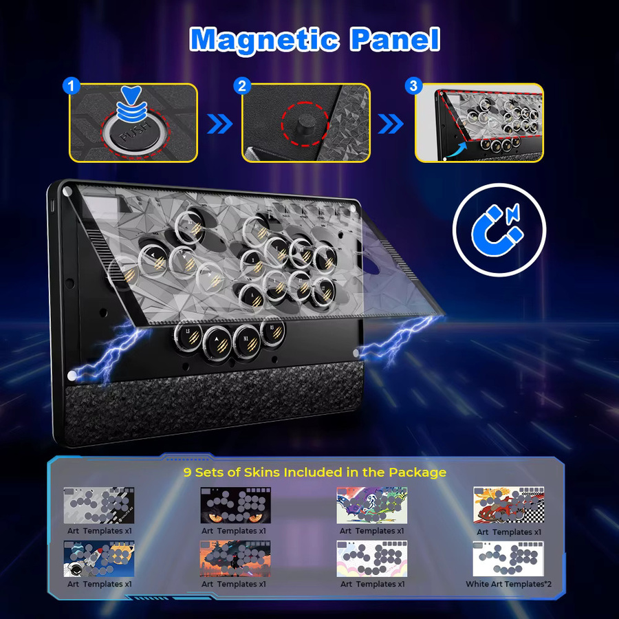 Haute42 C-AT Leverless Fighting Game Controller Stickless Arcade Stick in Weiß für PC und PS4/PS5 - Bild 2