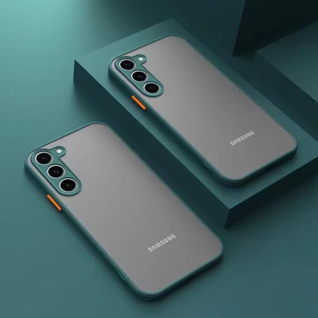 Stoßfeste Handyhülle in Grau für Samsung Galaxy S25 S24 Ultra S23 FE S22 S21 Note 20 10 Plus S20 Edge mit harter Rüstung und Stoßstangen-Schutz - Bild 1