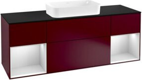 V&B Finion Waschtischunterschrank mit LED-Beleuchtung und Regalfach in Weiß, Breite: 160 cm - Bild 1
