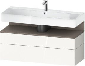 Duravit Waschtischunterschrank Qatego Wandmontage Weiß Hochglanz B/T/H: 119 x 47 x 59 cm - Bild 1