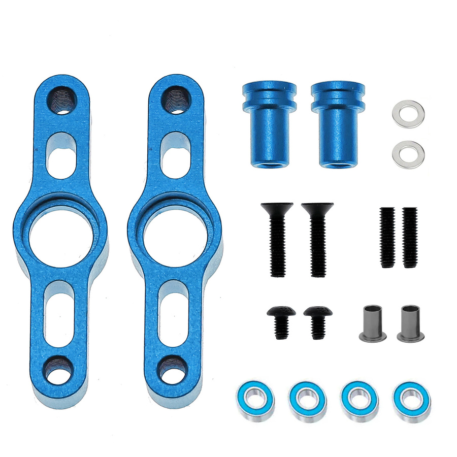 Tamiya Aluminium-Lenkset, RC-Car-Zubehör, Blau, Metall - Bild 2