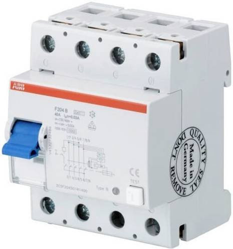 ABB FI-Schutzschalter F204B+80/0,3 RCD, 4-polig, 80 A, 0,3 A, 400 V - Bild 1