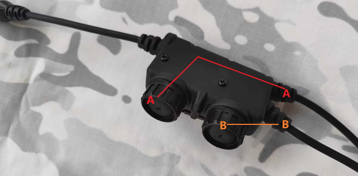 TAC-SKY Taktisches Headset mit Dual Communication RAC PTT Adapter und Kenwood Stecker, Schwarz, kompatibel mit Baofeng UV5R Walkie Talkie - Bild 2