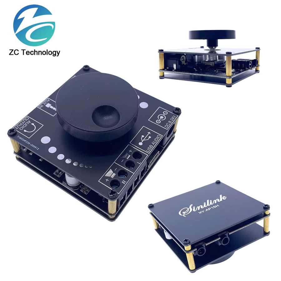 XY-AP15H Digitale Stereo Bluetooth Verstärker Platine mit USB-C und Aux Eingang, 2.0 Kanal, Schwarz - Bild 3