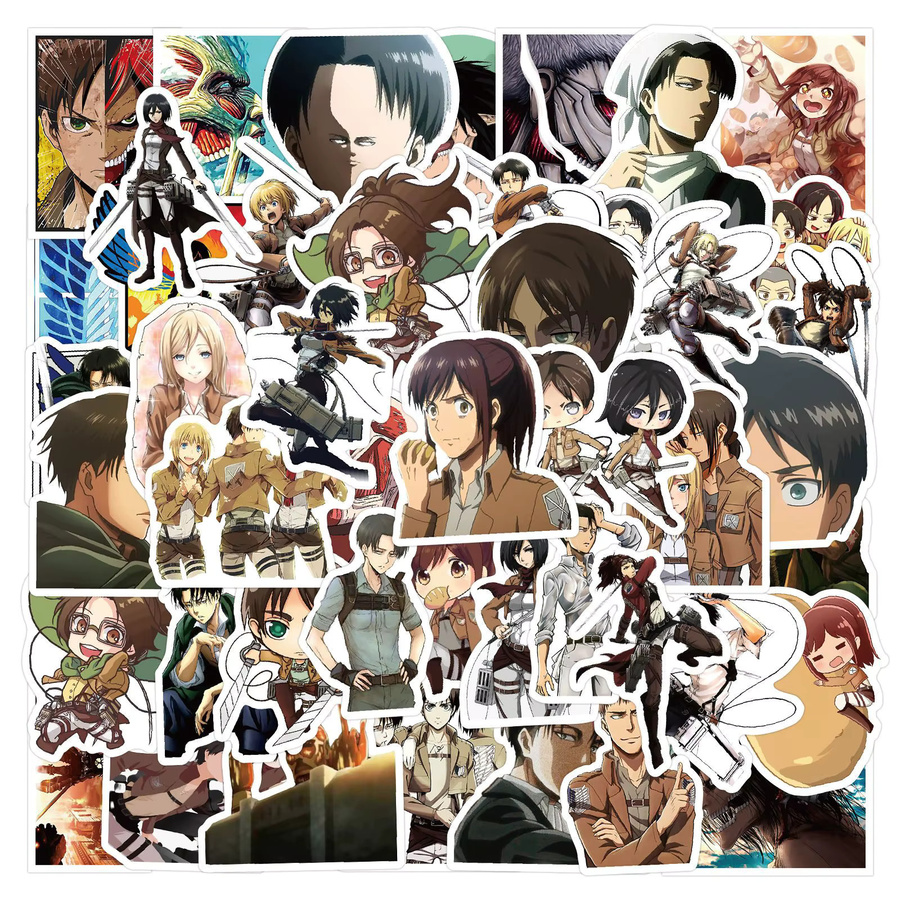 Bandai Attack on Titan Aufkleber, 50-teiliges Set, Bunt / Mehrfarbig - Bild 3
