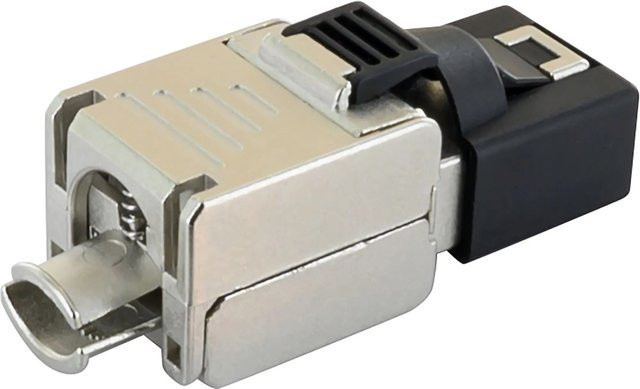 Schwaiger Netzwerkstecker NWST0061 CAT6A Ethernet LAN in Silber - Bild 1
