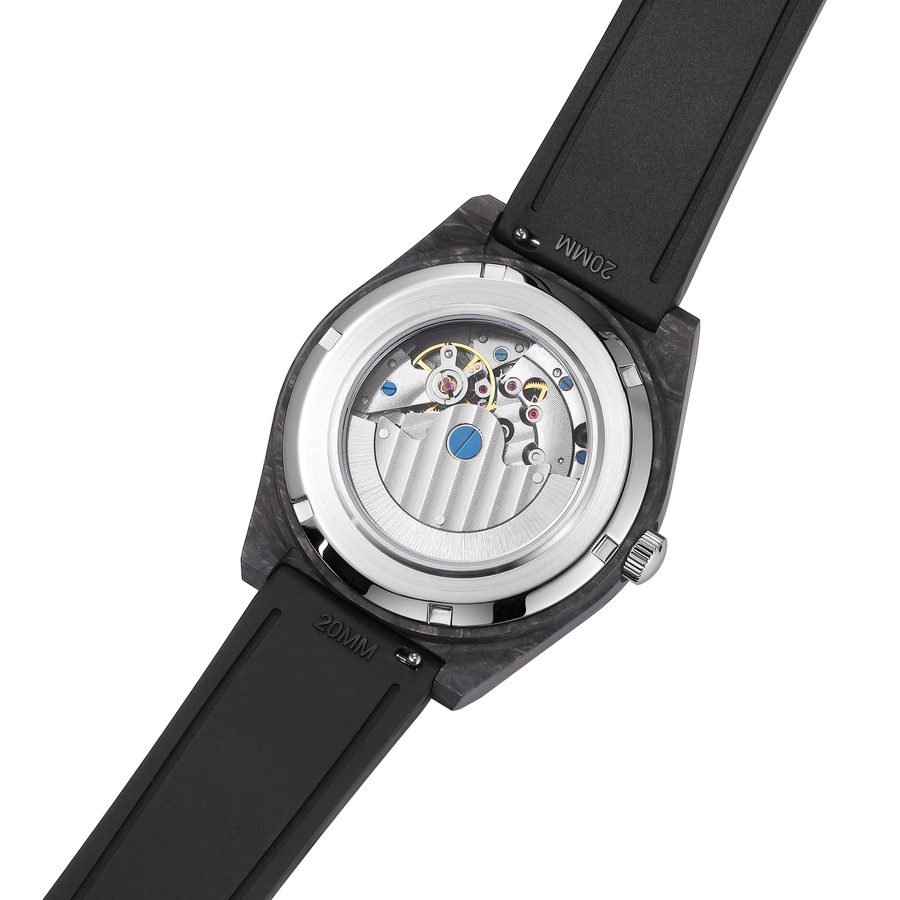 TIME TOKEN Taucheruhr, Kohlefaser, Automatik, 40 mm, Herren, Schwarz - Bild 3