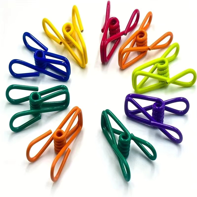 10 Stück PVC-beschichtete Stahlklammern zum Versiegeln von Lebensmittelverpackungen und Tüten in Multicolour - Bild 2